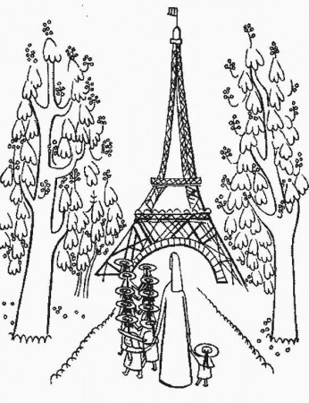 Eiffel Tower Paris Printable Coloring Pages