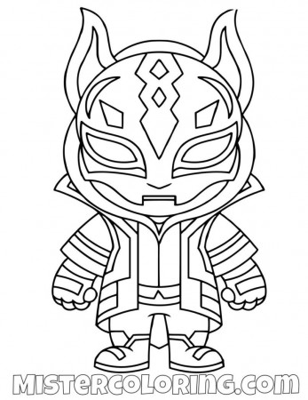 Coloring Pages : Free Drift Skin Chibi Fortnite Coloring ...