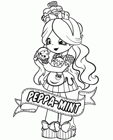 Shopkins Peppa Mint coloring page to print