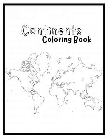 Continents Coloring Book - Etsy