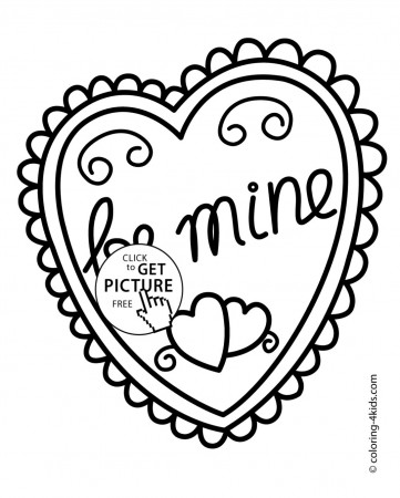 Valentine Day Heart Coloring Pages For Kids Printable Free Valentines Mine  Mandala Sheets Hearts Kingdom Cute Adults Colouring — oguchionyewu