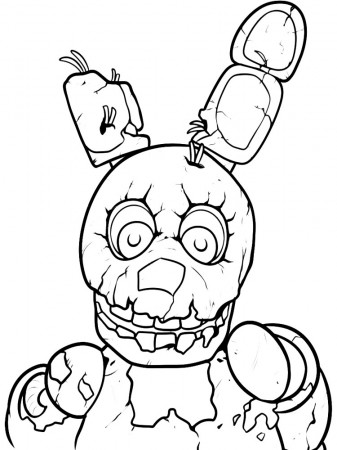 Animatronics Springtrap coloring pages. Download and print Animatronics Springtrap  coloring pages