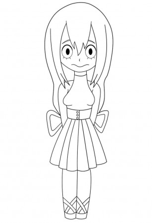 little tsuyu asui Coloring Page - Anime Coloring Pages