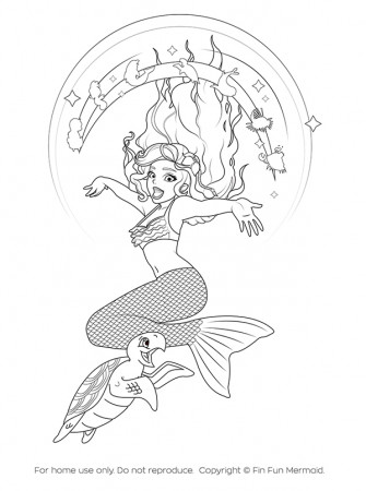 Mermaid Coloring Page | Mermaiden Zoey Coloring Page | FinFriends