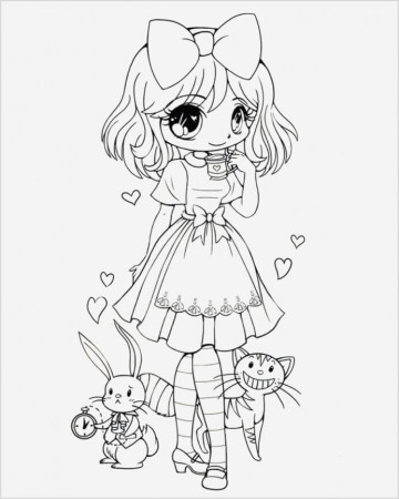 Kawaii Girl 6 Coloring Page - Free Printable Coloring Pages for Kids
