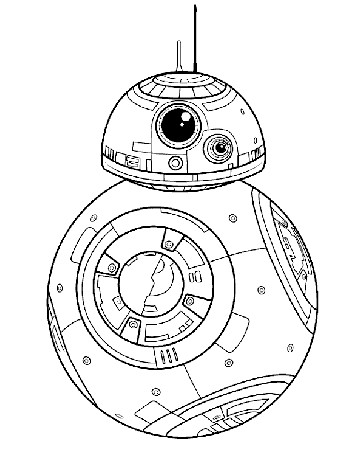 BB-8 coloring sheet droid Star Wars