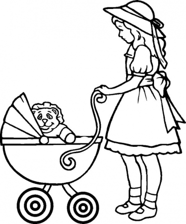 Babies In Stroller Coloring Pages : Bulk Color | Thanksgiving coloring  book, Dog coloring book, Curious george coloring pages