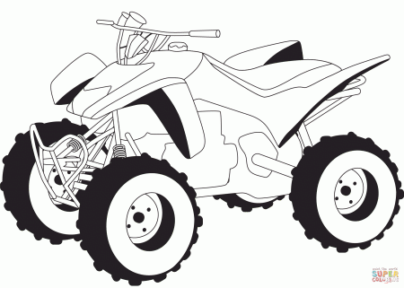 Honda ATV coloring page | Free Printable Coloring Pages