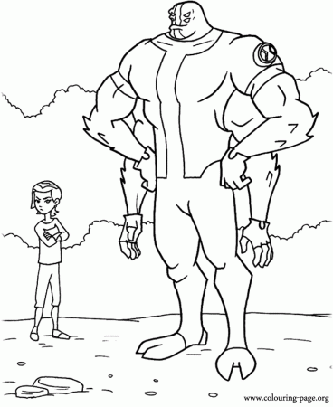Ben 10 - Gwen Tennyson and Four Arms coloring page | Coloring books, Ben 10,  Spiderman coloring