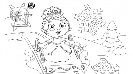 Princess Presto Sledding | Kids Coloring Pages | PBS KIDS for Parents
