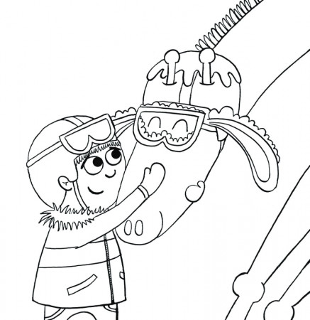 Coloring Pages for Teach Your Giraffe To Ski - Viviane Elbee