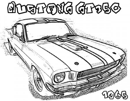 Mustang GT 350 Car Coloring Pages : Best Place to Color