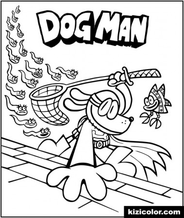Dog Man- Lord Of The Fleas Coloring Page | Coloring Pages, Dog