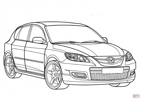 Mazda 3 MPS coloring page | Free Printable Coloring Pages