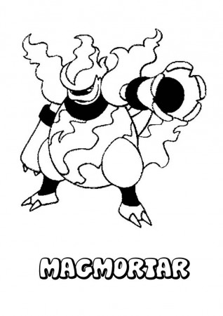 Magmortar Pokemon coloring page. More Fire Pokemon Coloring sheets ...