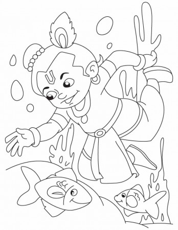 9 Pics Of Lord Krishna Coloring Pages Sketch Coloring Page ...