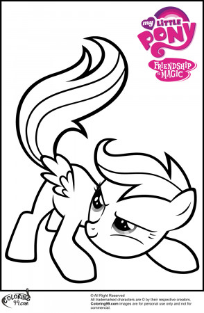 MLP Scootaloo Coloring Pages | Team colors