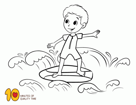 Surfer Boy Coloring Page | Coloring pages for boys, Boy coloring, Unicorn coloring  pages