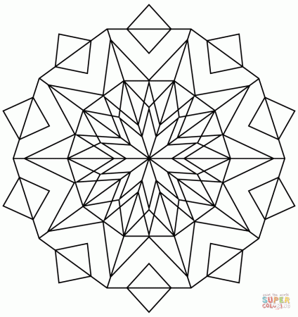 Kaleidoscope coloring page | Free Printable Coloring Pages