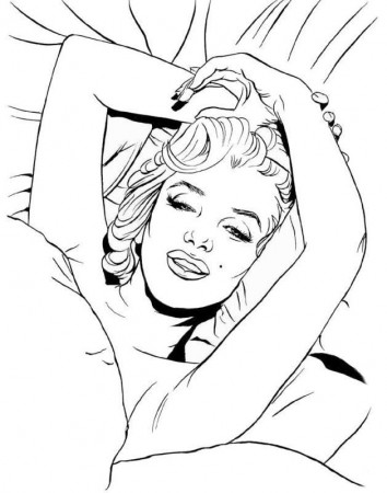 Pin up girl coloring pages