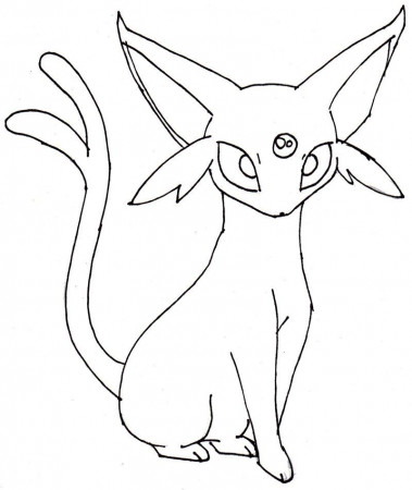 colouring coloring pages pokemon espeon drawings - Quoteko.com