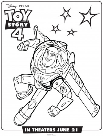 Buzz Lightyear : Toy Story 4 coloring page Disney / Pixar - Toy Story 4  Kids Coloring Pages