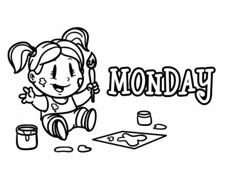 Monday coloring pages