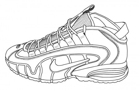 Nike Shoes 27 For Kids Coloring Pages - Coloring Cool