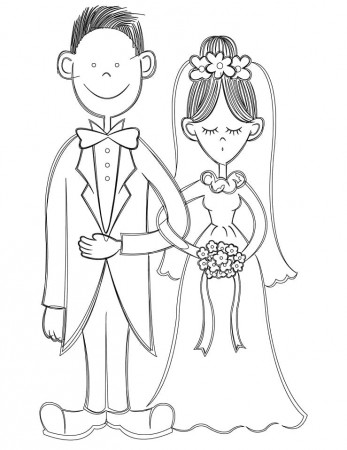 Just Married - Weddings Coloring Pages - Coloring Cool
