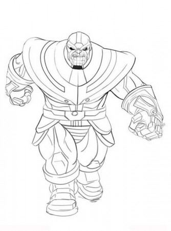 Wariness of Thanos from Avengers Infinity War Coloring Pages - Avengers Coloring  Pages - Coloring Pages For Kids And Adults