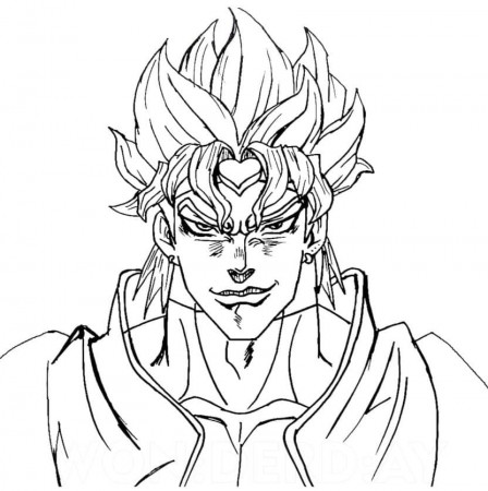 Dio from JoJo's Bizarre Adventure Coloring Page - Anime Coloring Pages