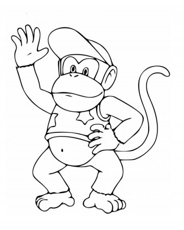 Diddy Kong Coloring Pages - Free Printable Coloring Pages for Kids