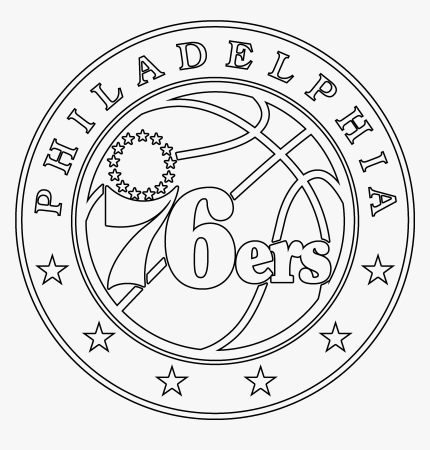 Philadelphia 76ers Logo Coloring Pages, HD Png Download - kindpng
