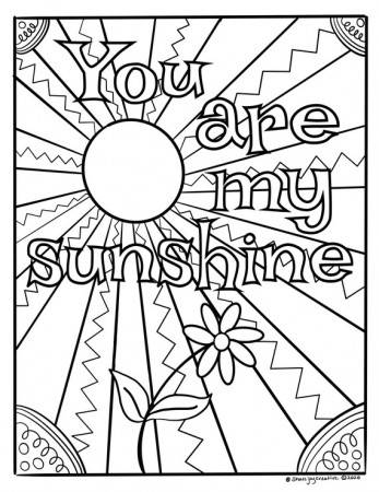 You Are My Sunshine Coloring Page Digital Download - Etsy Israel