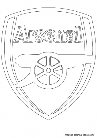 Arsenal logo soccer coloring pages