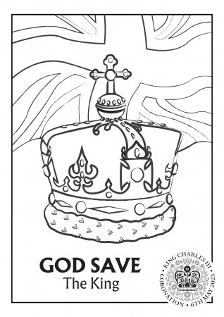 God save the King - King Charles III coronation coloring page