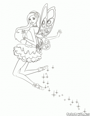 Coloring page - Fairy Barbie