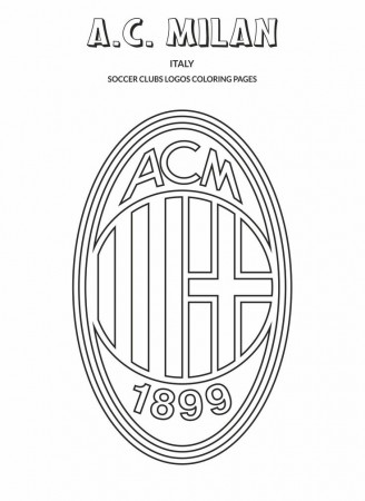 AC Milan Coloring Pages Pdf To Print - Coloringfolder.com | Ac milan,  Sports coloring pages, Coloring pages