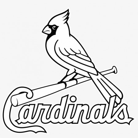 Louis Cardinals Logo Black And White - St Louis Cardinals Coloring Pages -  2400x2400 PNG Download - PNGkit