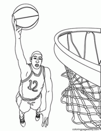 Michael Jordan Coloring Pages - Basketball Coloring Pages - Coloring Pages  For Kids And Adults