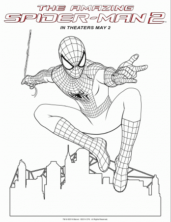SPIDER-MAN Coloring Pages - The Amazing Spidey Climbing - Coloring Home