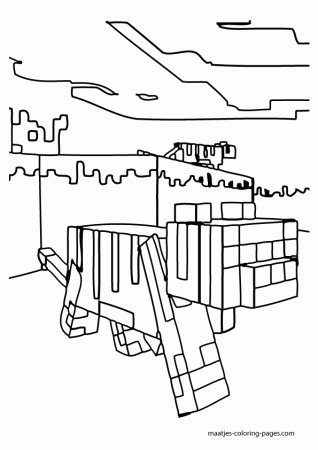 Minecraft Ocelot Coloring Pages - High Quality Coloring Pages