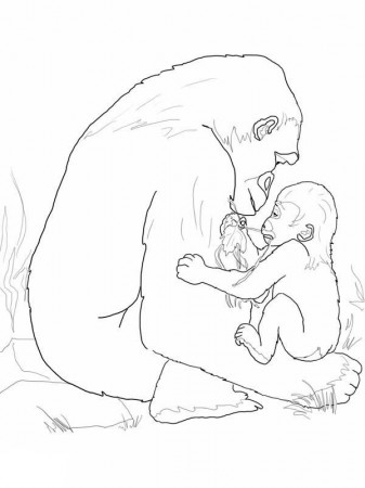 Baby Gorilla coloring page | color a baby gorilla | metal ...