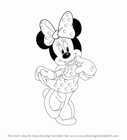 Learn How to Draw Minnie Mouse Bow Tie (Minnie Mouse) Step by Step ...