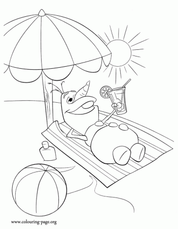 Frozen - Olaf dreaming coloring page