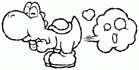 Blue Yoshi Coloring Pages To Print - Coloring Pages For All Ages