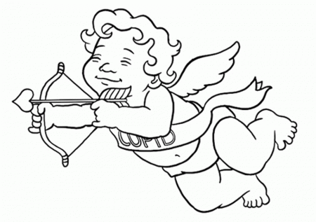 Best Photos of Simple Printable Coloring Pages Cupid - Baby Cupid ...