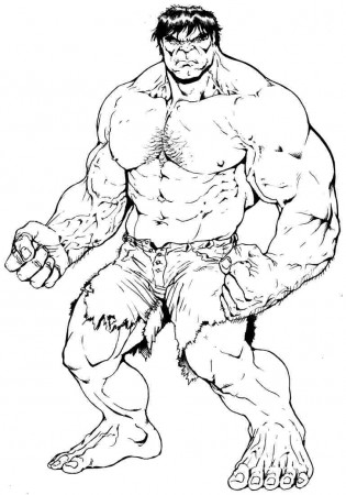 The Hulk Color Page Coloring Pages For Kids Cartoon Characters ...
