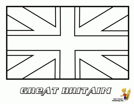 England Flag Coloring Page