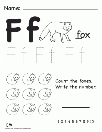 F is for Fox | Clipart Fort